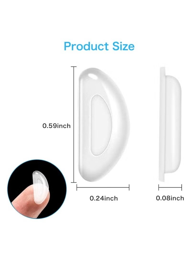 وسادات أنف للنظارات، 40 زوجًا من وسادات الأنف المصنوعة من السيليكون للنظارات، وسادات أنف ناعمة مضادة للانزلاق للإطارات البلاستيكية (شفافة/2 مم) - Image 3