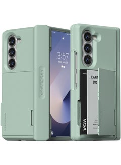 VRS Design Terra Guard Modern GO Samsung Galaxy Z Fold 6 Case Cover Wallet (2024) with [2 Card Holder] Compartment & [Hinge Protection] - Marine Green  - Image 1