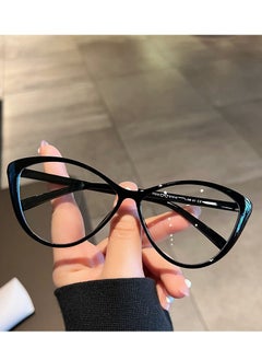 Generic Large frame cat's eye myopia glasses women's vintage anti-blue light flat mirror plain mirror frame glasses  - Image 5