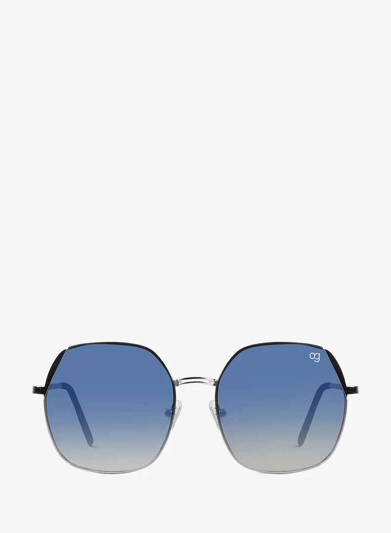 Woggles  Latest & Stylish UV Protected Glow Blue Round Sunglasses for Men & Women  | Best Price UAE