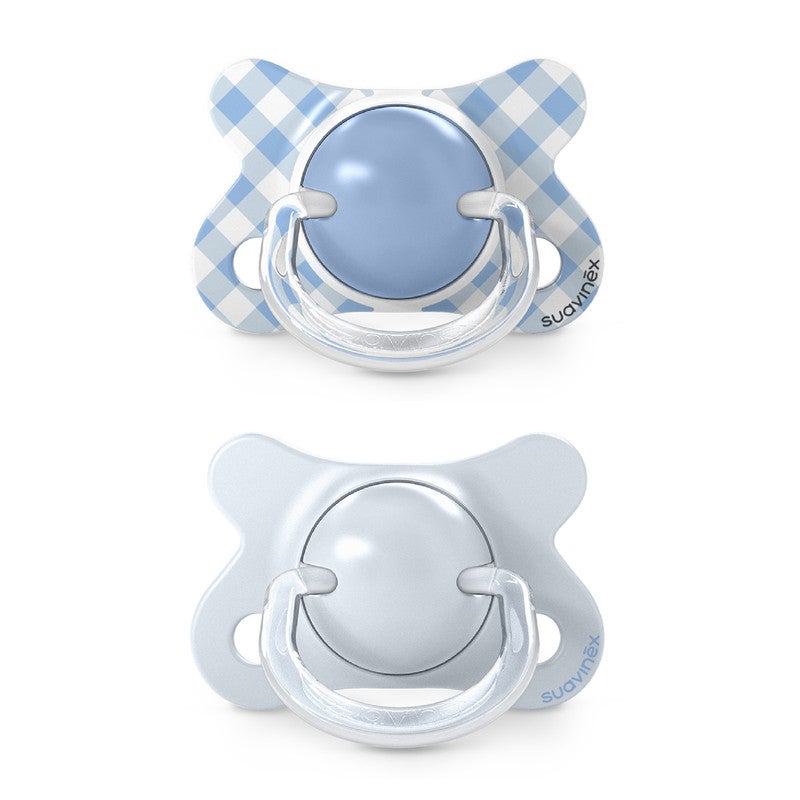 Suavinex, Pack of 2 Pacifiers for Babies 6/18 Months, with Physiological Silicone Teat SX Pro Symmetrical, Flat and Flexible, Respects Oral Development, Wild&Free Blue - Image 2