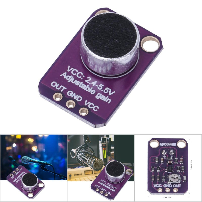 MAX4466 Microphone Amplifier Module 125x Gain Sound Sensor Preamplifier - Image 5