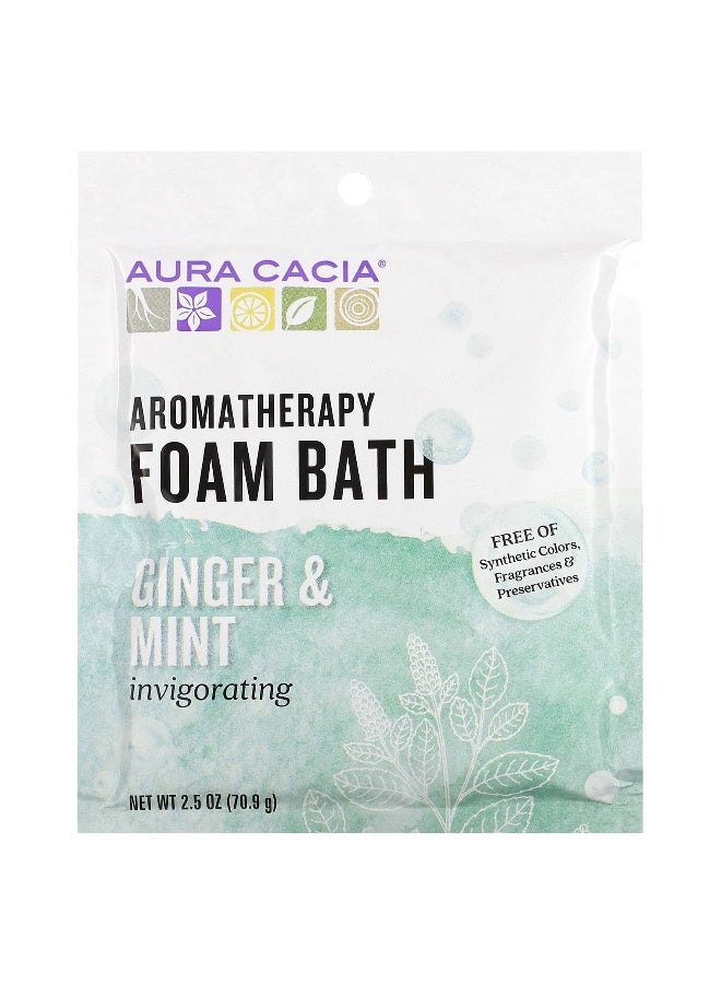 Aura Cacia Aura Cacia, Aromatherapy Foam Bath, Ginger & Mint, 2.5 oz (70.9 g)  - Image 1