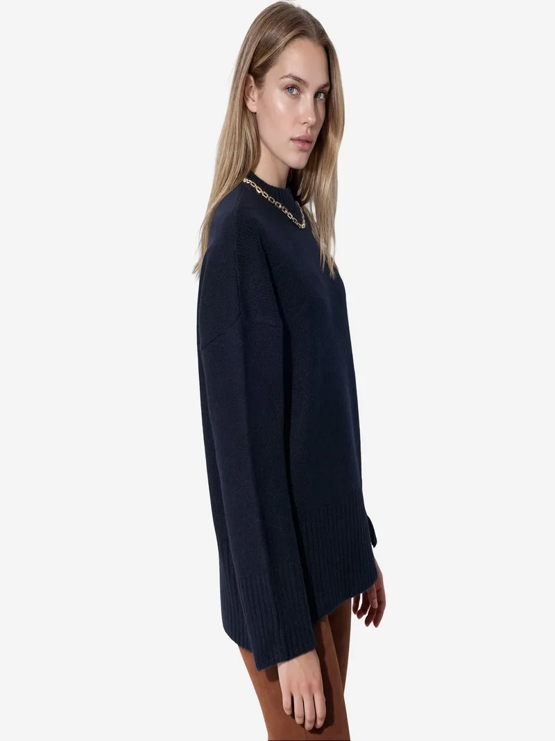 فيورنا VIORNA Plain Crew Neck Sweatshirt