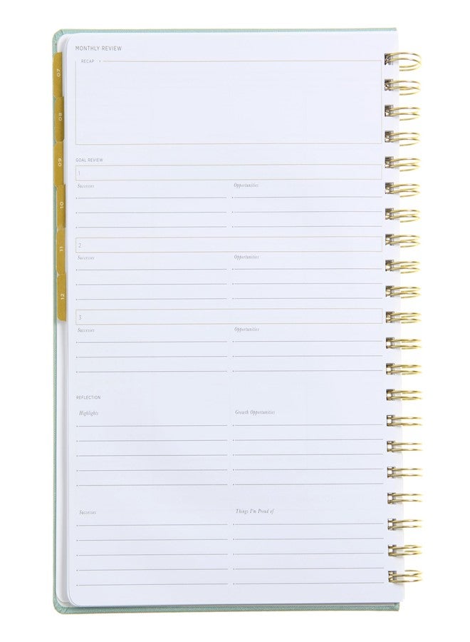 russell+hazel 2025-2026 Weekly Planner, Spiral Bound Bookcloth, Dew with Gold Foil Details, 9.1" x 11.2", July 2025 - June 2026, Features 52 Weekly Spreads, 1-Count - Image 4