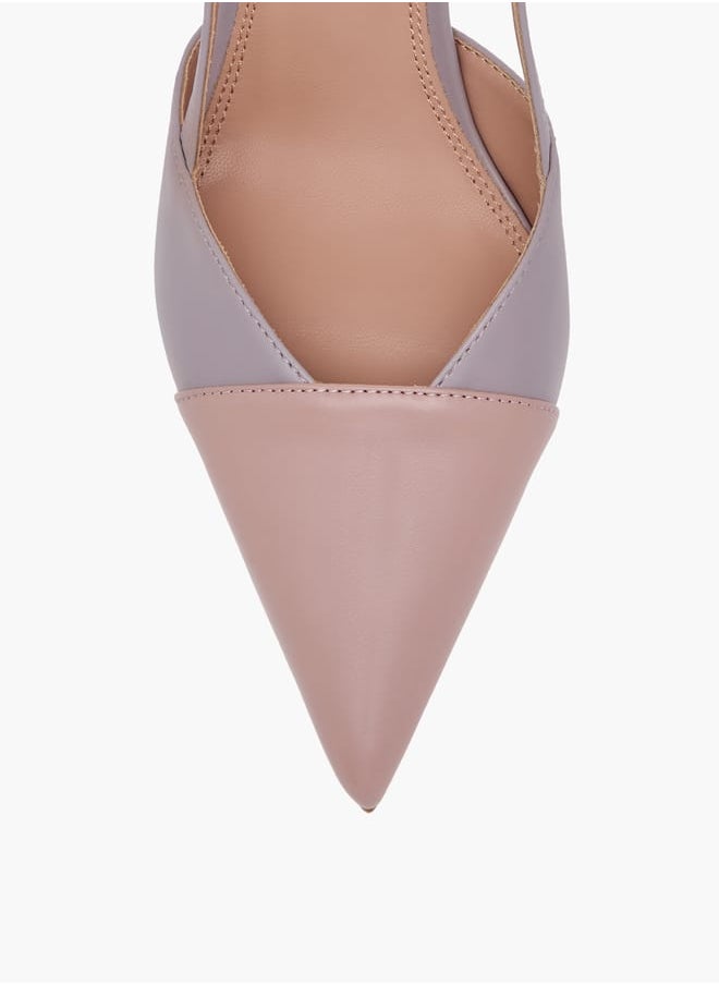 Celeste Women's Panelled Pointed Toe Slip-On Shoes with Stiletto Heels  - Image 4