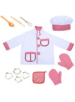 Generic Children's Kitchen Tableware Toys Chef Clothing Cooking Kitchenware Set Role-playing Clothing Toys-Color:Boxed Set Of 12  - Image 1