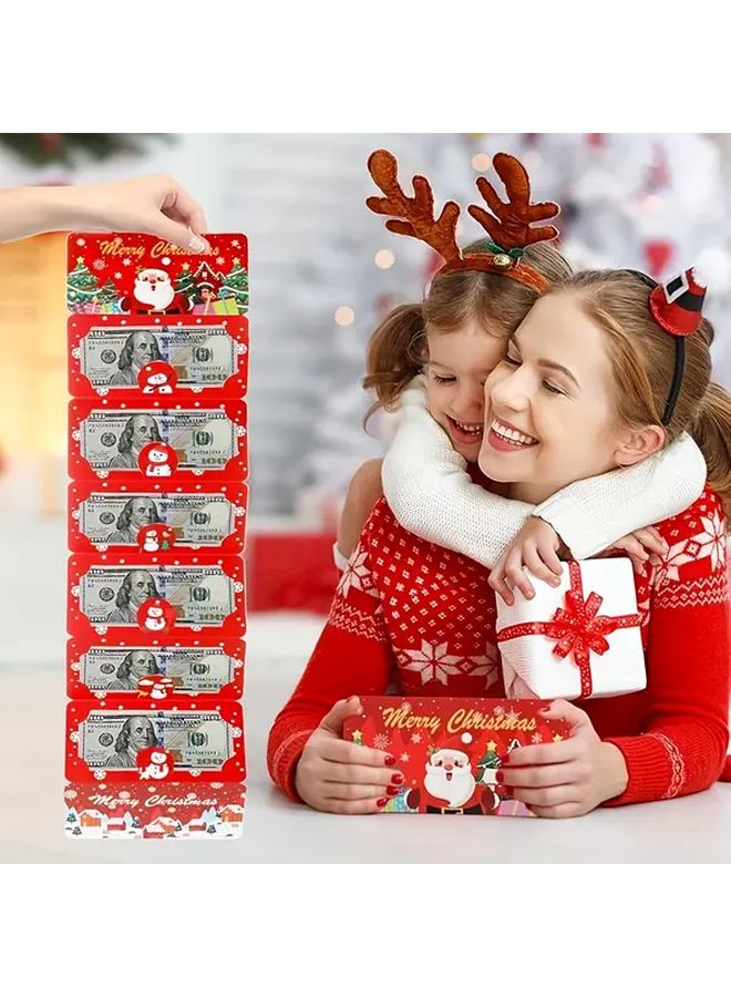 Christmas Money Gift Card Holder 10 Slot Red Sturdy Paper For Xmas Birthdays Parties - Image 4