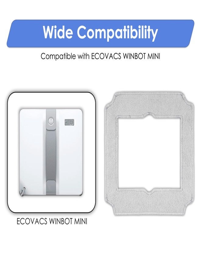 FILTERIST (10 Pack) Replacement Mop Pads Compatible with ECOVACS Winbot Mini Window Cleaning Robot Part No. W-CC02-0012, Washable Mop Cloths, Accessories Kit - Image 3
