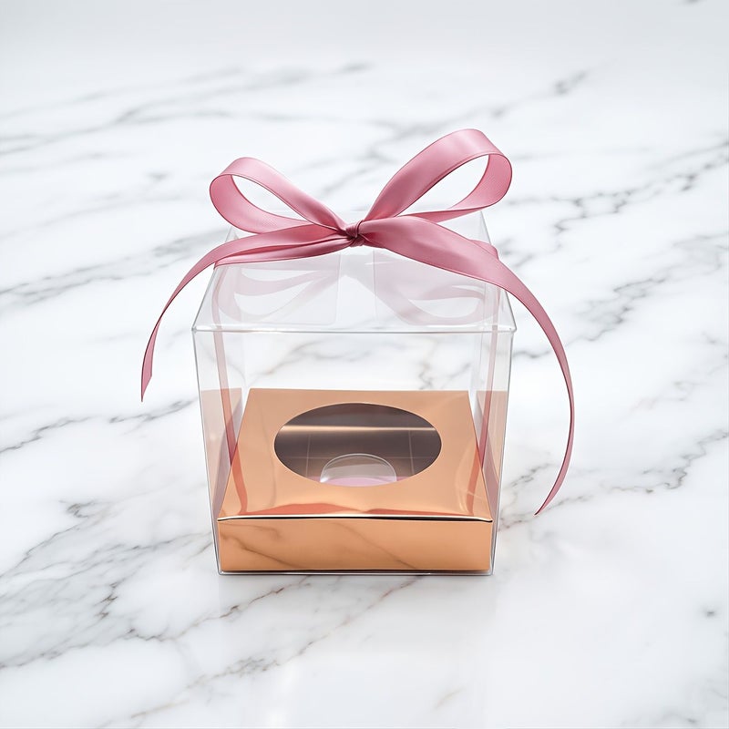 White 25 Pack Transparent PVC Gift Box for Wedding Party Decoration Packaging - Image 4