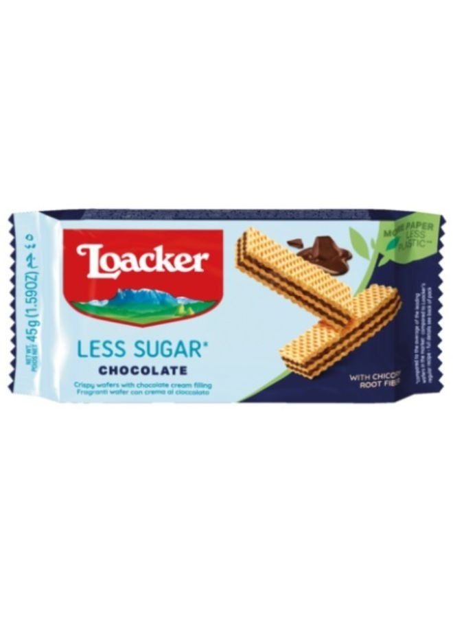 Loacker Chocolate Less Sugar Wafers 45g - Image 1
