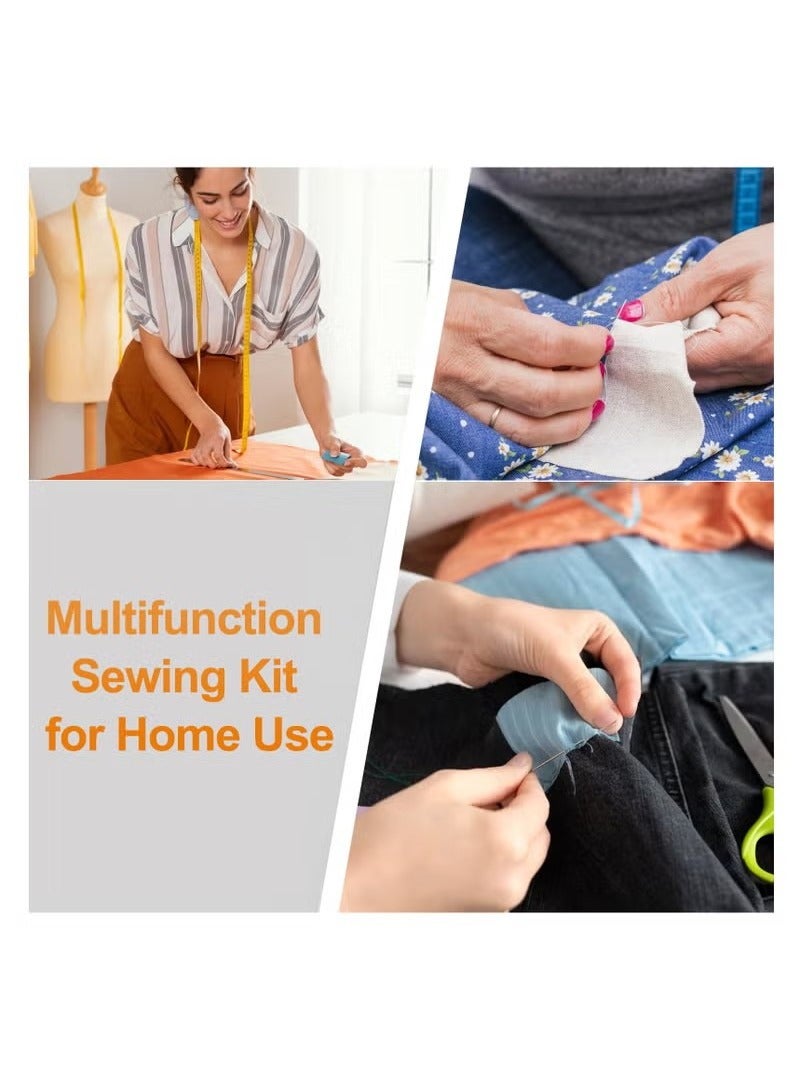 Beauenty Sewing Kit, 2pcs Mini Sewing Kit for Travel Essentials Portable DIY Emergency Sewing Repair Supplies Heart Shaped Sewing Storage Case with Needles ons Wire Pins Thread Scissors - Image 2