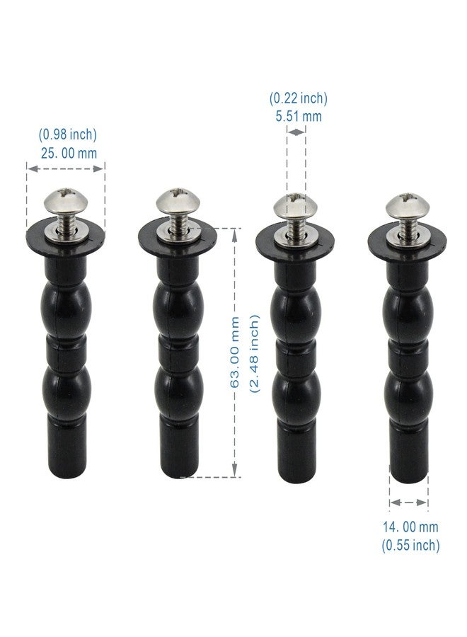 Lychee Light Toilet Seat Hinge Screw 4 Pack - Compatible with TOTO, Expanding Rubber Bolt Top Nuts Set for Top Mount Tightening Kit Replacement, Blind Hole Fixing Kit - Image 2
