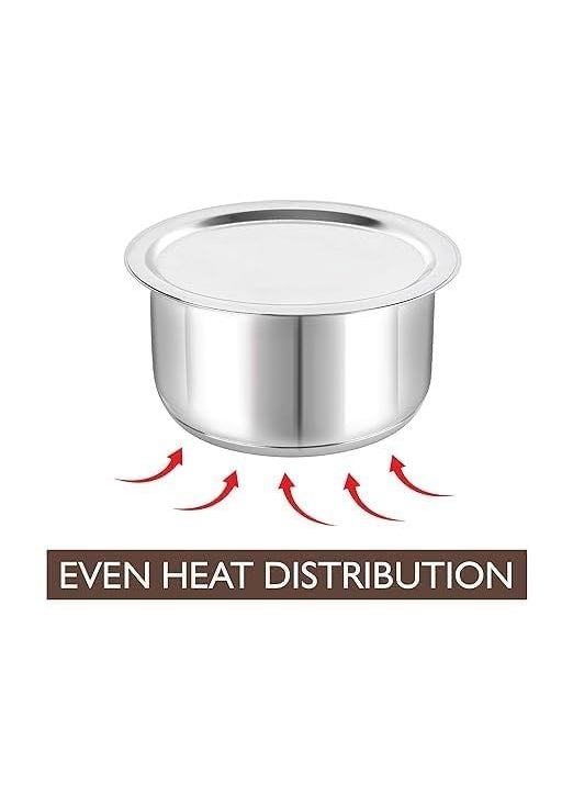 VOMI VOMI Stainless Steel Tope with Lid Induction Bottom Set of 5 Capacity 11L 14L 19L 25L 31L Silver Medium SS_TOPE_SS_LID_SET5  - Image 4