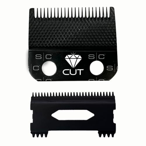 StyleCraft Replacement Diamond Cut Fixed Fade Hair Clipper Blade with Shallow Tooth 20 Moving Cutter Set - Image 3