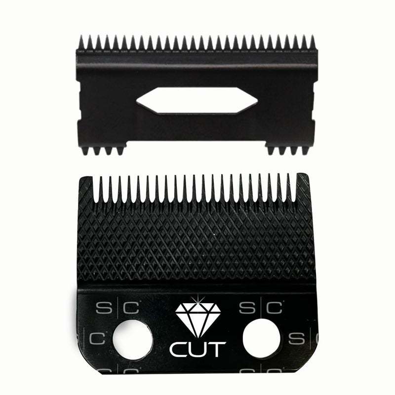 StyleCraft Replacement Diamond Cut Fixed Fade Hair Clipper Blade with Shallow Tooth 20 Moving Cutter Set - Image 2