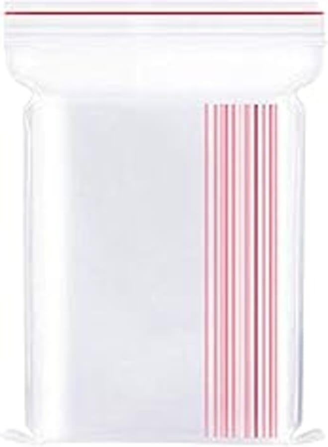 100 Grip Seal Bags, 12 x 17 cm Resealable Clear Plastic Bags Sealed Storage Pouches Thickening Durable Press Seal Bags Poly Zip Lock Bags Perfect for Food Craft Storage 