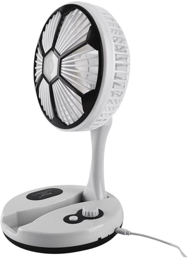 ECVV Mini Folding Portable Desk Fan Air Cooler Rechargeable Scalable Outdoor Tourism Home Night Light  - Image 2