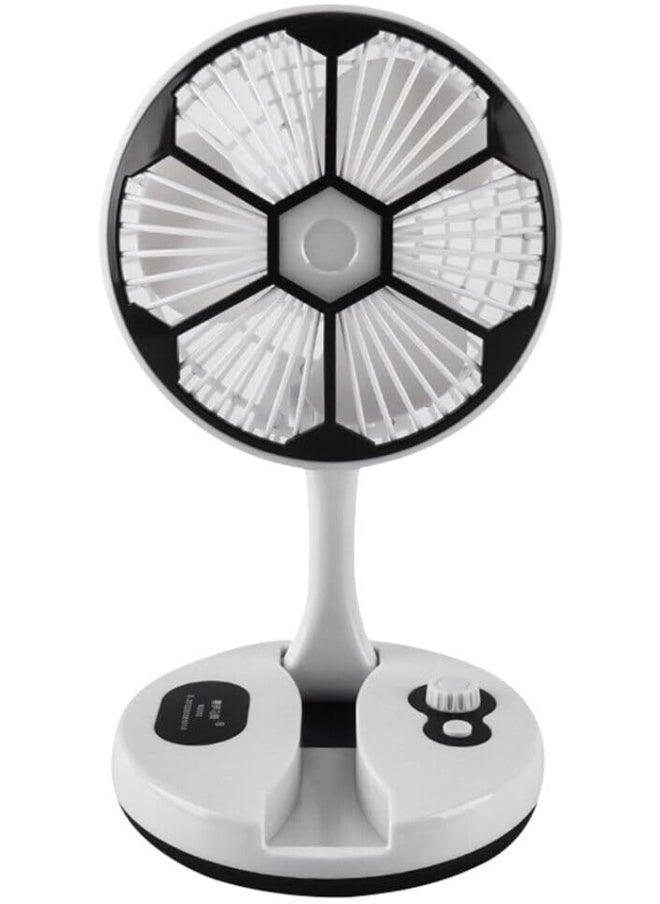 ECVV Mini Folding Portable Desk Fan Air Cooler Rechargeable Scalable Outdoor Tourism Home Night Light  - Image 3