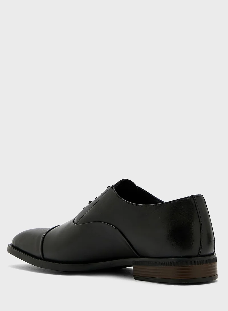 Robert Wood Genuine Leather Burnished Formal Lace Ups