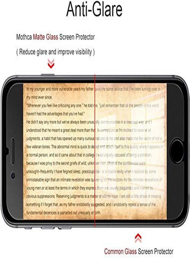 Mothca حماية شاشة زجاجية غير لامعة من موثكا لجهاز آيفون SE 2020/2022 مضادة للتوهج ومضادة لبصمات الأصابع 9H HD زجاج مقسى شفاف لجهاز آيفون SE الجيل الثاني/الثالث ناعم كالحرير - Image 4