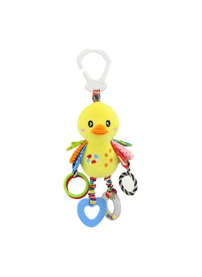 Generic - Happy Monkey Baby Bed Hanging Animal Rattle Pendant Toddler With Teeth Bb Ring Paper Plush Toy-Color:H026B Blue Bird - Image 1