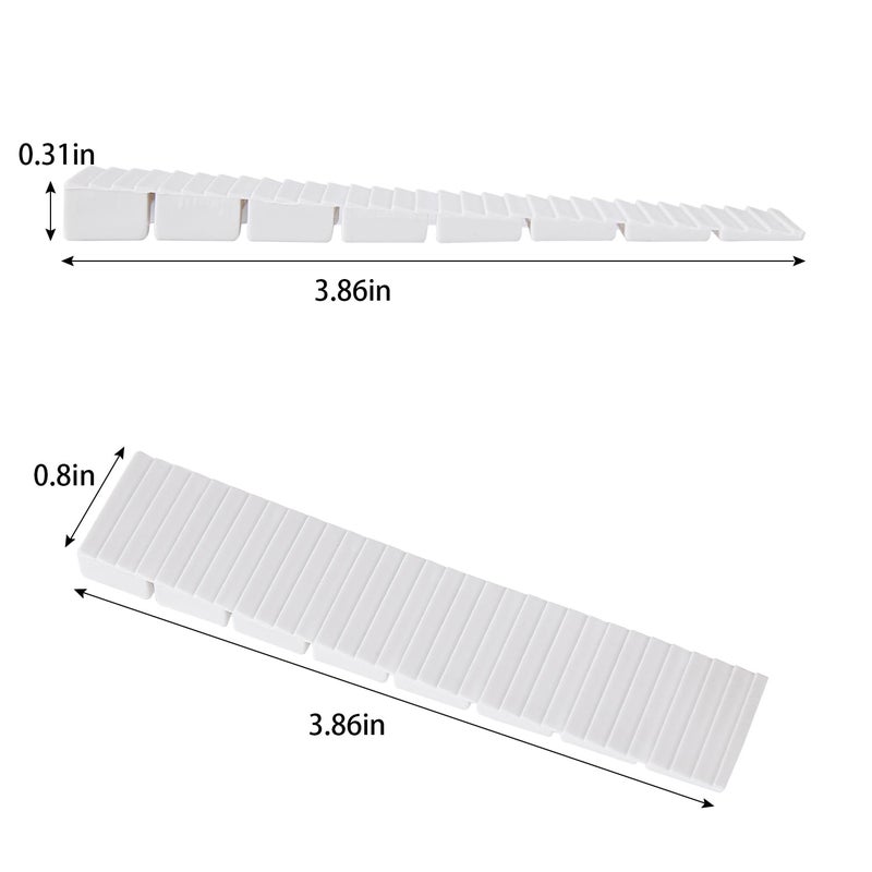 ZZJMCH 12 Pack White Multi Purpose Furniture Plastic Shims for Leveling Extreme Weight Capacity Wedges Easy to Snap Cut-to-fit Size Leveler for Toilet Shims, Doors, Windows, Sheds, Table - Image 2