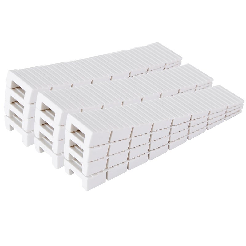 ZZJMCH 12 Pack White Multi Purpose Furniture Plastic Shims for Leveling Extreme Weight Capacity Wedges Easy to Snap Cut-to-fit Size Leveler for Toilet Shims, Doors, Windows, Sheds, Table - Image 1