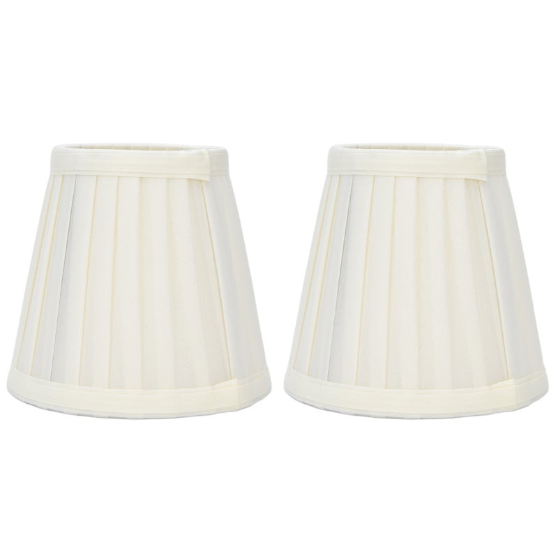 2 Pcs Double Small Lamp Shade Clip On Bulb Comfortable Material Barrel Fabric Lampshade for Table Chandelier Wall LampPX30 - Image 1