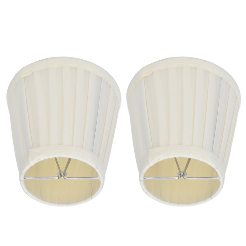 2 Pcs Double Small Lamp Shade Clip On Bulb Comfortable Material Barrel Fabric Lampshade for Table Chandelier Wall LampPX30 - Image 3
