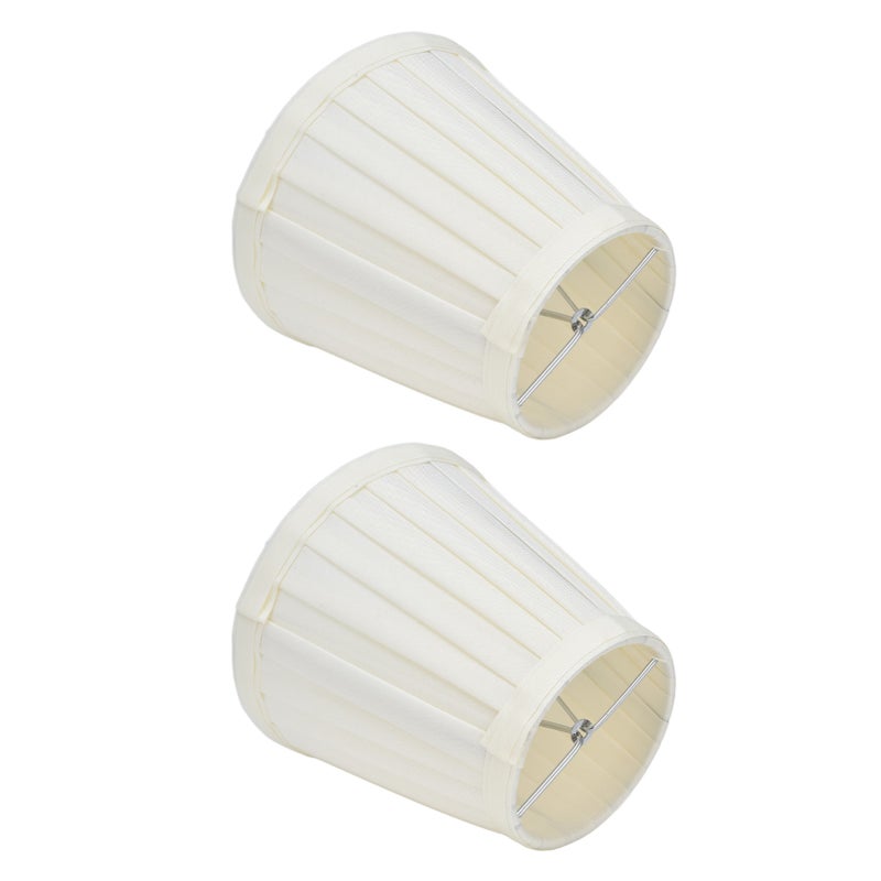 2 Pcs Double Small Lamp Shade Clip On Bulb Comfortable Material Barrel Fabric Lampshade for Table Chandelier Wall LampPX30 - Image 5