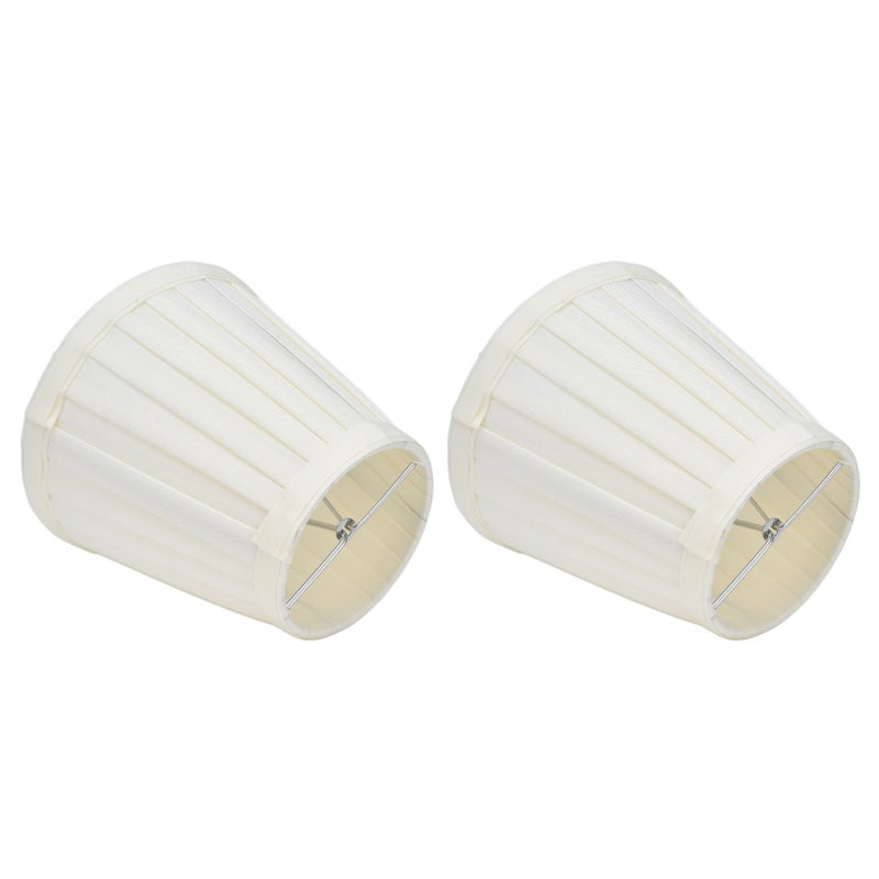 2 Pcs Double Small Lamp Shade Clip On Bulb Comfortable Material Barrel Fabric Lampshade for Table Chandelier Wall LampPX30 - Image 4