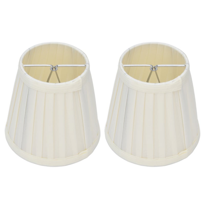 2 Pcs Double Small Lamp Shade Clip On Bulb Comfortable Material Barrel Fabric Lampshade for Table Chandelier Wall LampPX30 - Image 2