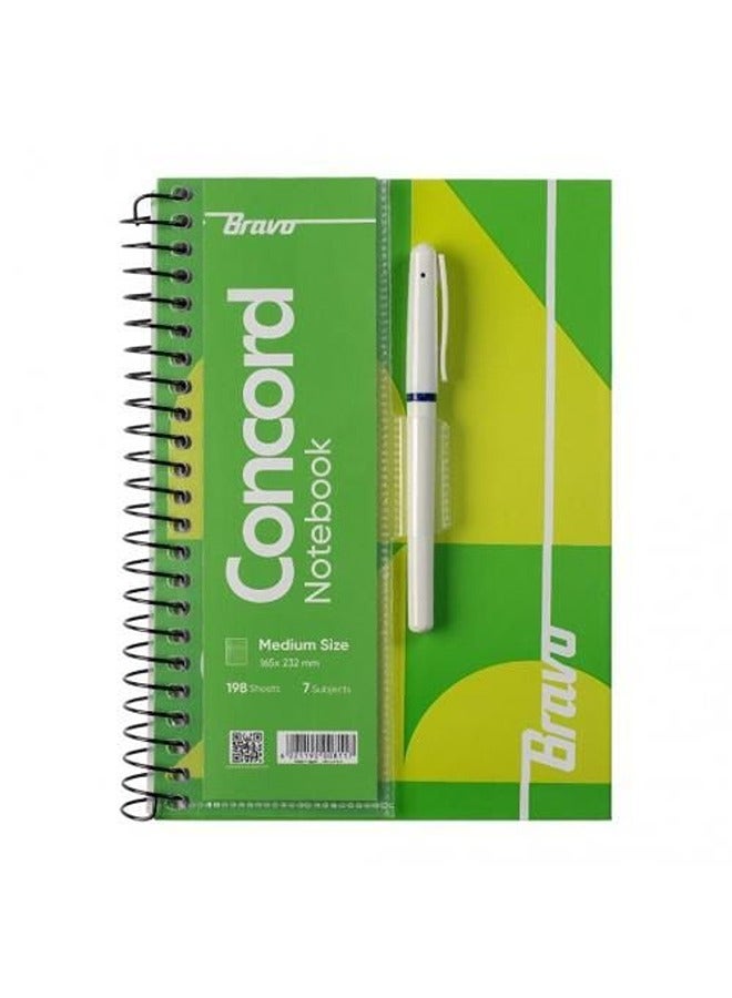 Concord notebook A5 198 sheets orange - 7 subjects