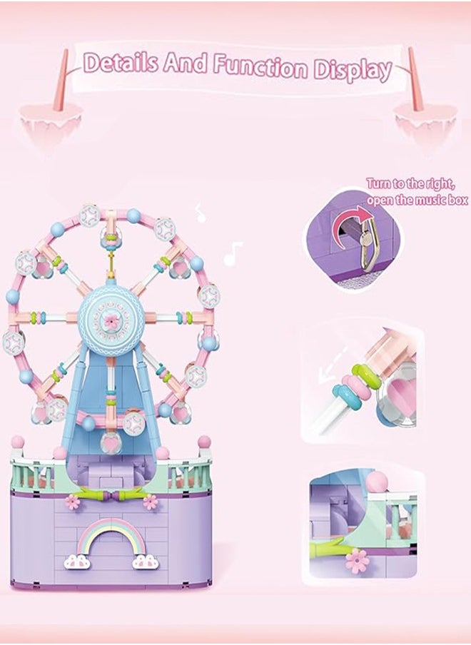 Music Box Building Toys, 710-Pcs Assemble Building Block DIY Educational Toys Set– Gift for Kids 3+ Years and Adults  - Image 2