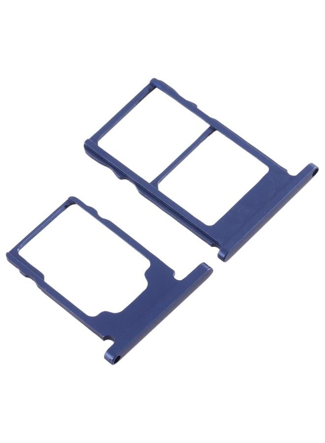 erorex SIM Card Tray + SIM Card Tray + Micro SD Card Tray for Nokia 5.1 TA-1075 (Blue) - Image 4
