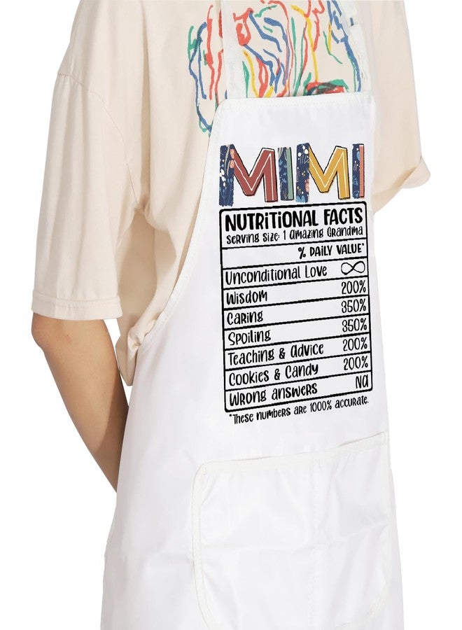 POFULL Mother's Day Gift for Mimi Mimi Nutrition Facts Apron Mimi’s Kitchen Gift (Mimi Nutrition Apron) - Image 4