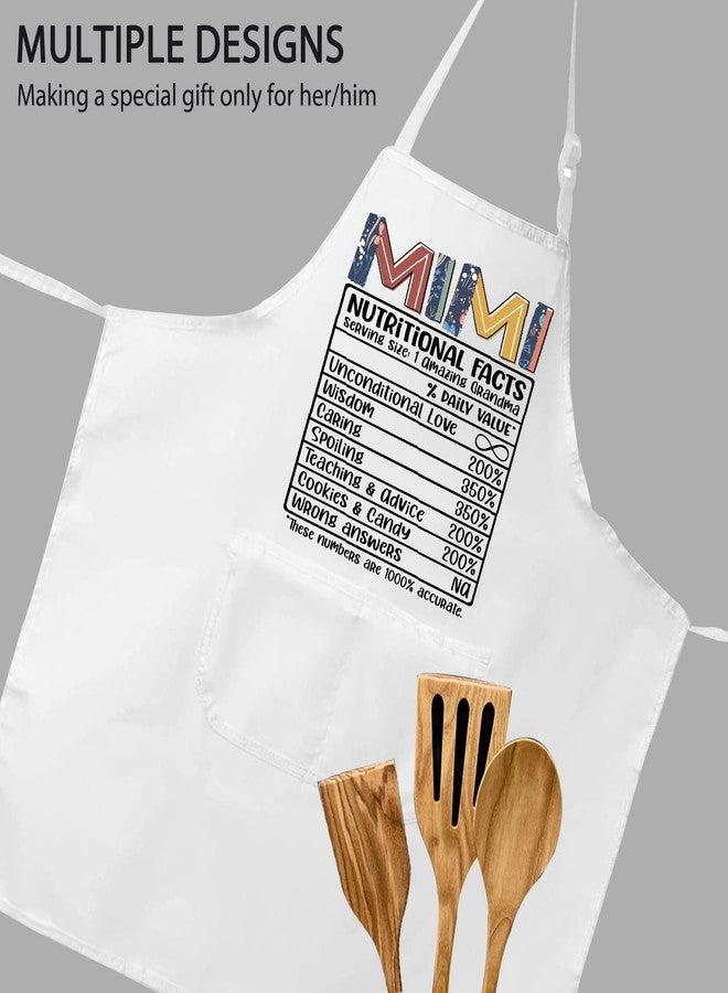 POFULL Mother's Day Gift for Mimi Mimi Nutrition Facts Apron Mimi’s Kitchen Gift (Mimi Nutrition Apron) - Image 5