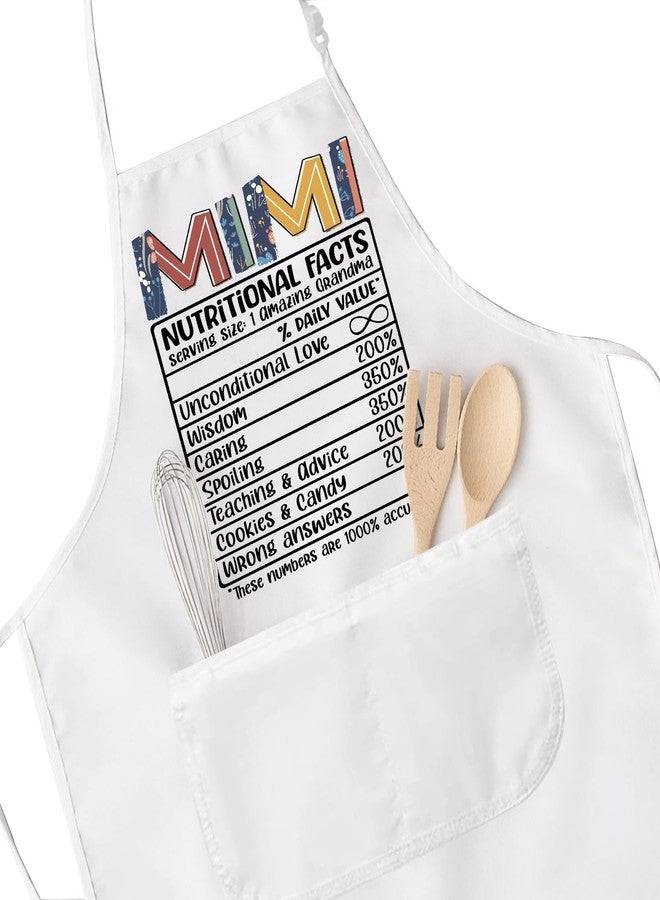 POFULL Mother's Day Gift for Mimi Mimi Nutrition Facts Apron Mimi’s Kitchen Gift (Mimi Nutrition Apron) - Image 3