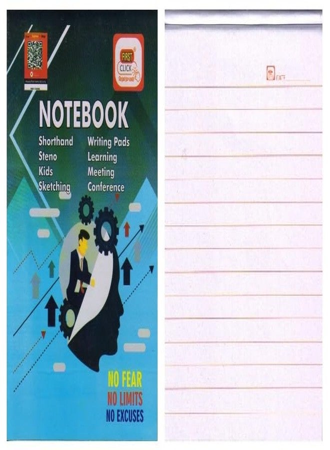 FIRST CLICK دفتر ملاحظات متعدد الأغراض من فيرست كليك، دفتر كتابة اختزال، دفتر اجتماعات ومؤتمرات وتعلم ورسم، عبوة من 4 دفاتر، مقاس 12.2 × 18 سم، 160 صفحة بيضاء، مسطرة على الوجهين، يمكن استخدام كلا الجانبين. - Image 4