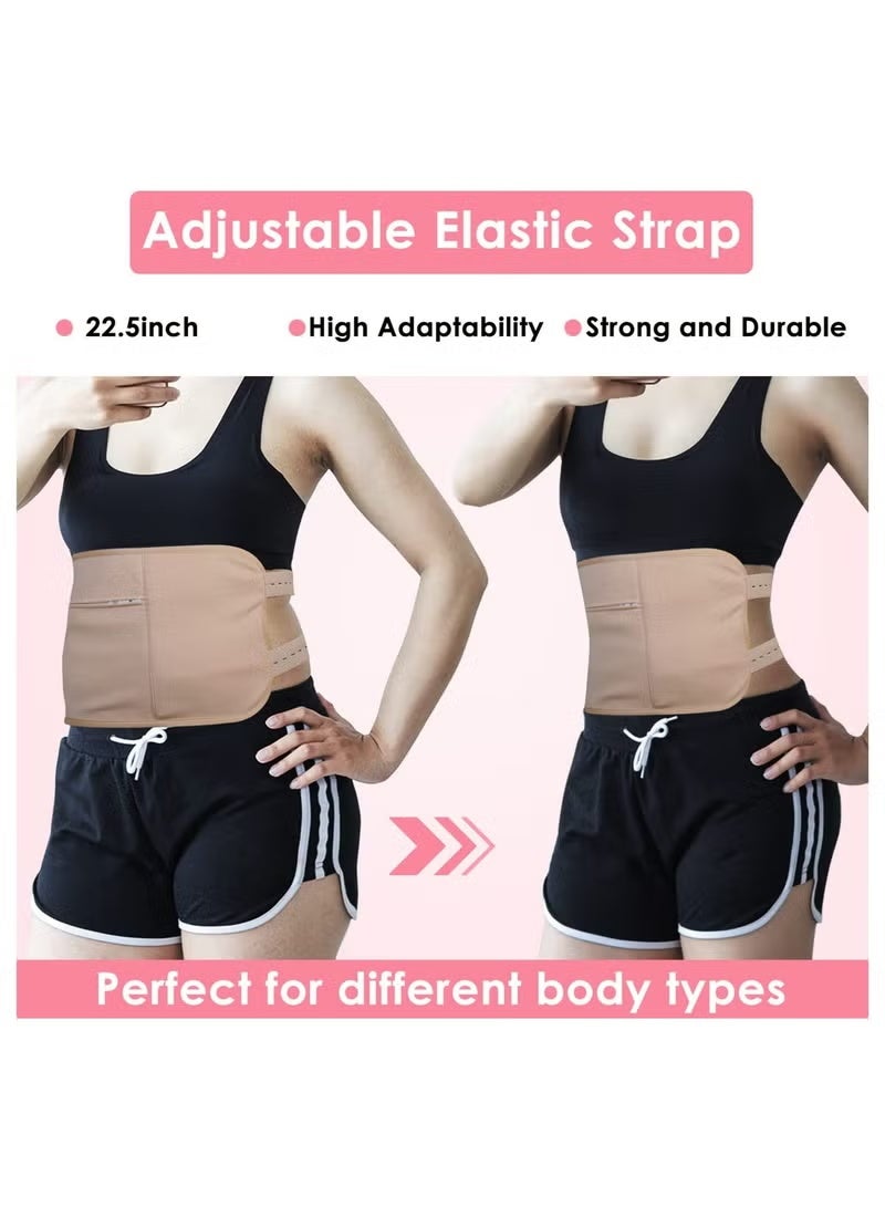 Castor oil pack, reusable organic castor oil pack for liver detox, insomnia, constipation and inflammation, adjustable elastic band bamboo cotton machine washable oil leak proof (khaki) - Image 4