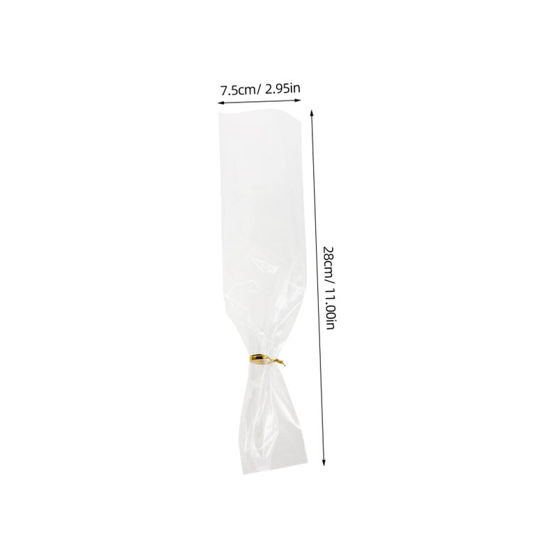 Cone Shaped Cellophane Candy Bags 200 Sets For Party Wedding Bakery Snack Packaging - Image 3