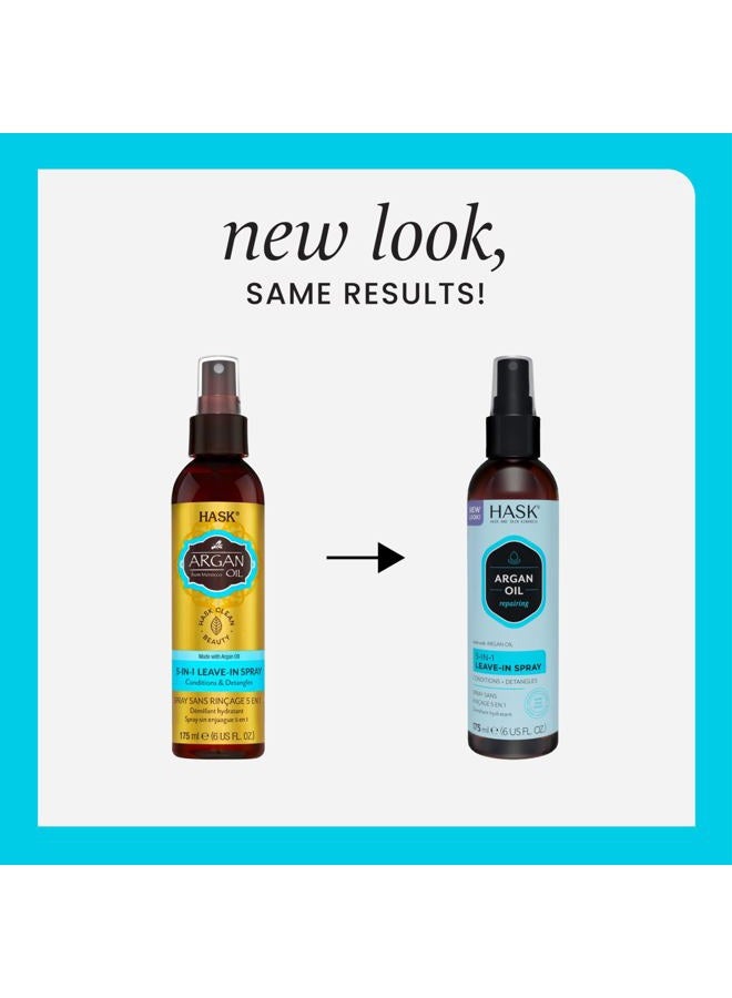 HASK Repairing ARGAN OIL 5-in-1 Leave In Conditioner Spray for all hair types, color safe, gluten free, sulfate free, paraben free - 6 Fl Oz - Image 2