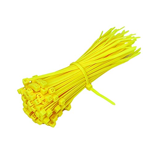 Electronicspices Electronic Spices Nylon Self Locking Cable Ties (100, Yellow, 2.5X150mm) - Image 1