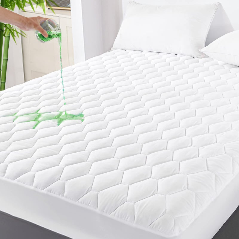 جي آر تي GRT Full Mattress Protector Rayon Rayon من الخيزران تبريد مبتد - Image 1