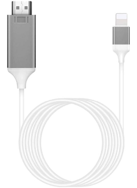 [Apple MFi Certified] Lightning to HDMI Adapter for Phone to TV Compatible with iPhone 14/13/12/11/X/8/ iPad Sync Screen Connector Directly Connect on HDTV/Monitor/Projector NO Need Power Supply