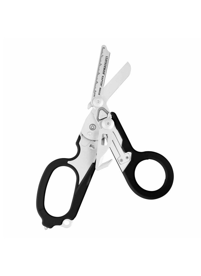 LEATHERMAN Raptor Rescue Defibrillator 6-In-1 Heavy-Duty Emergency Trauma Shears With Carbide Glass Breaker And Strap Cutter Black With Molle Compatible Holster With Molle Compatible Holster  - Image 1