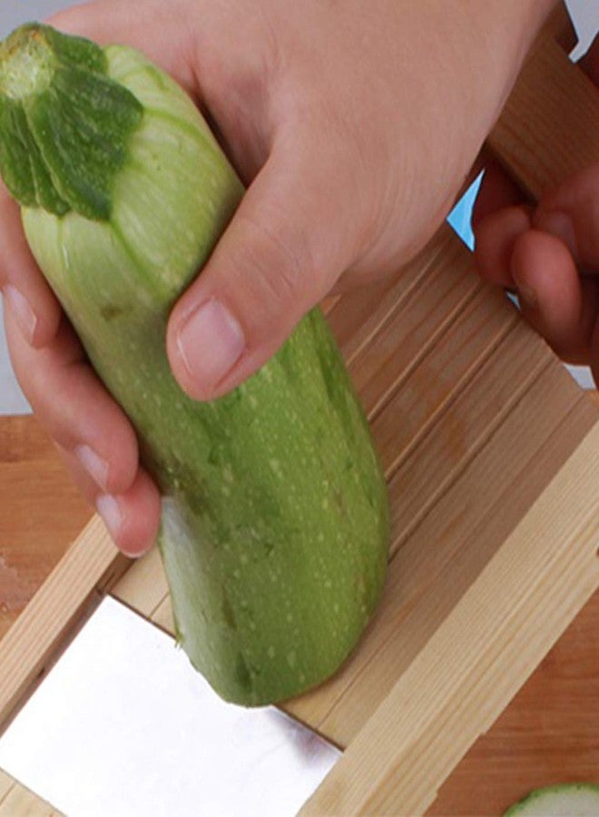BIBABLYKE Traditional Wooden Cabbage Shredder Slicer Hand Guard Finely Chopped Durable Gift for Kitchen Household Easy Use Clean as Shown Solid Wood + Stainless Steel - Image 4