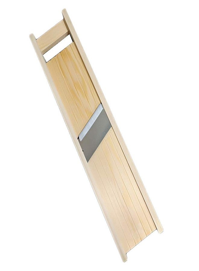 BIBABLYKE Traditional Wooden Cabbage Shredder Slicer Hand Guard Finely Chopped Durable Gift for Kitchen Household Easy Use Clean as Shown Solid Wood + Stainless Steel - Image 1