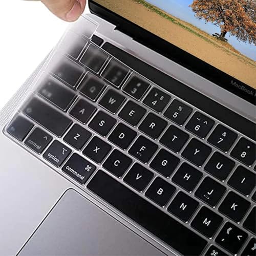 imComor Ultra Thin Clear Keyboard Cover for 2020-2024 New MacBook Pro 13 Inch Model A2338 M2 M1 A2289 A2251 & 2020 2019 MacBook Pro 16 inch Model A2141 with Touch Bar & Touch ID Keyboard Skin Protector Cover - Image 4